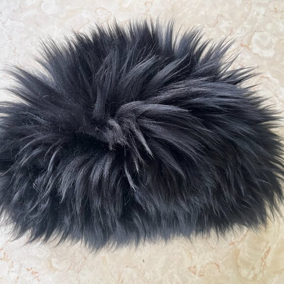 VTG MCM Sz S/M Black Tuscan Lambskin Fur Hat main image 4